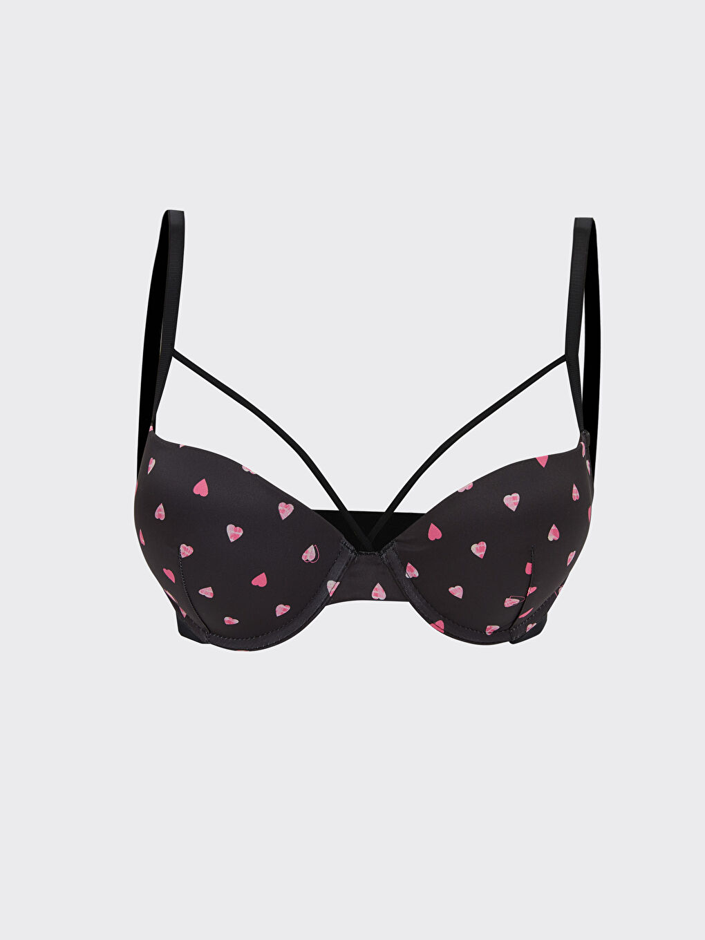 حمالة صدر تي شيرت فاخرة مبطنة منقوشة بسلك