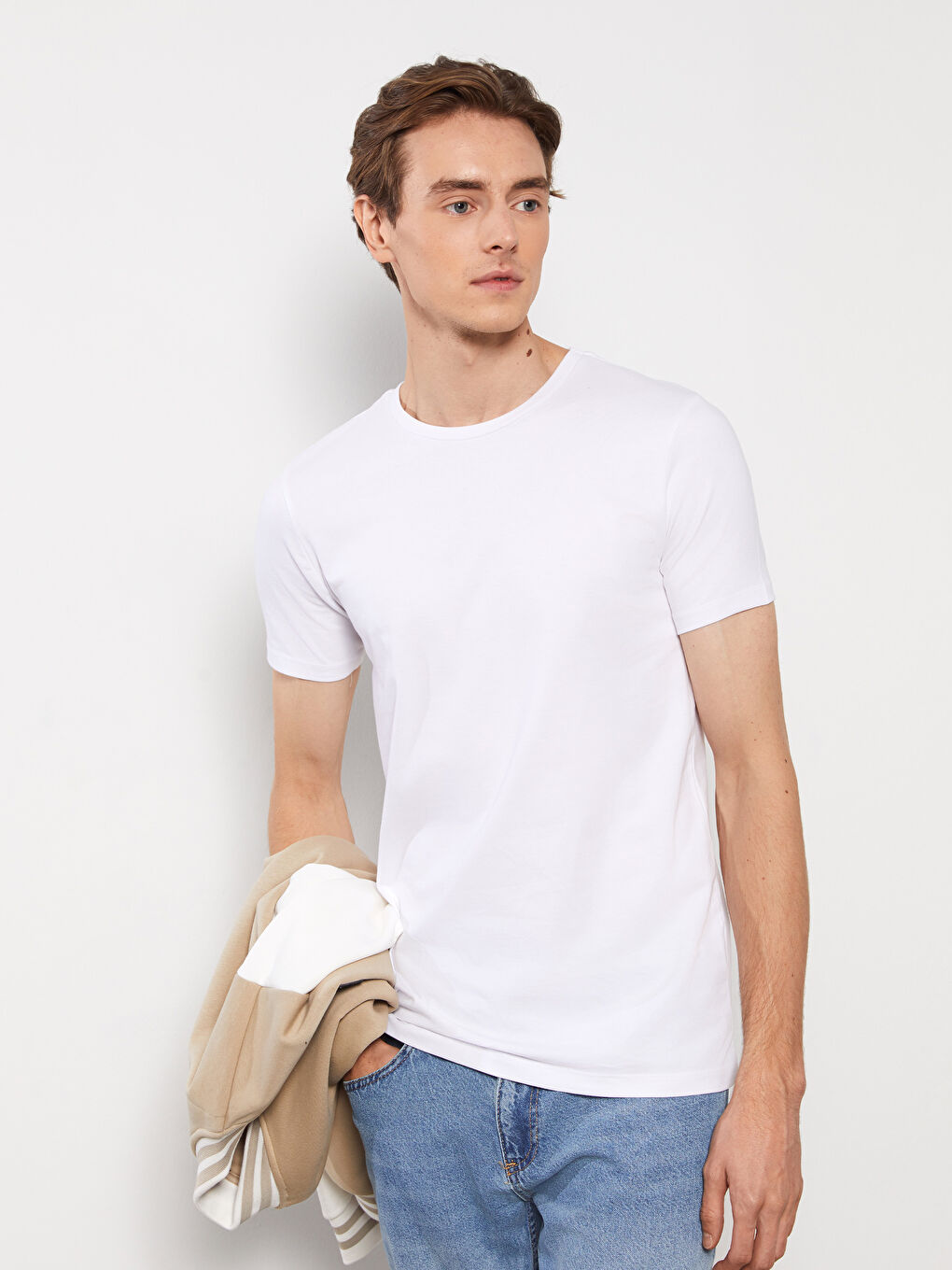 Crew Neck Jersey Men's T-Shirt -S30223Z8-Q6K
