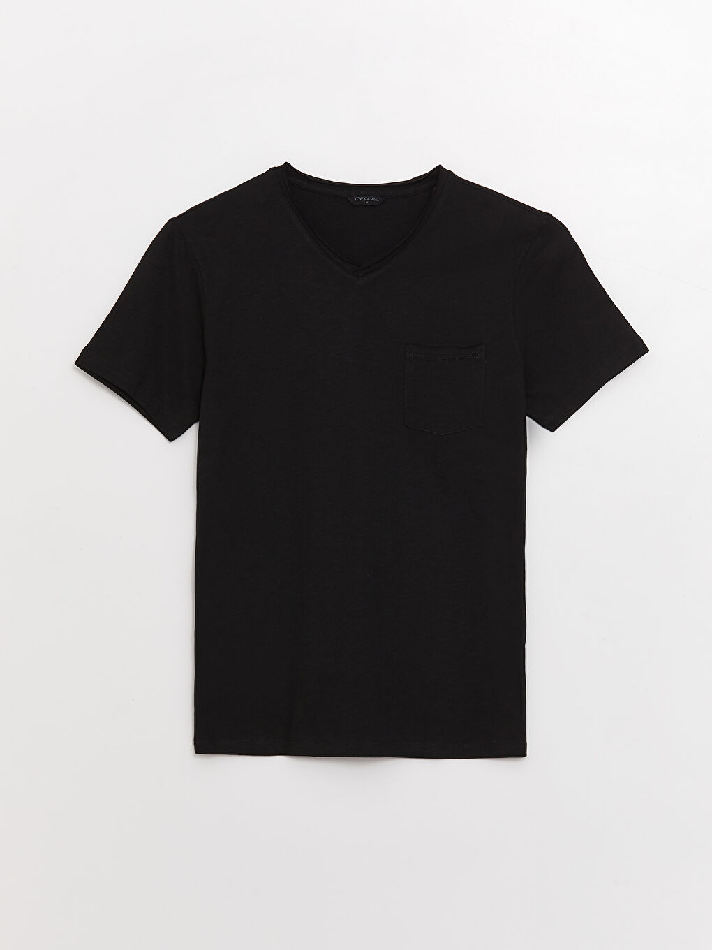 تي شيرت ياقة على شكل حرف V كم قصير جيرسي للرجال-5