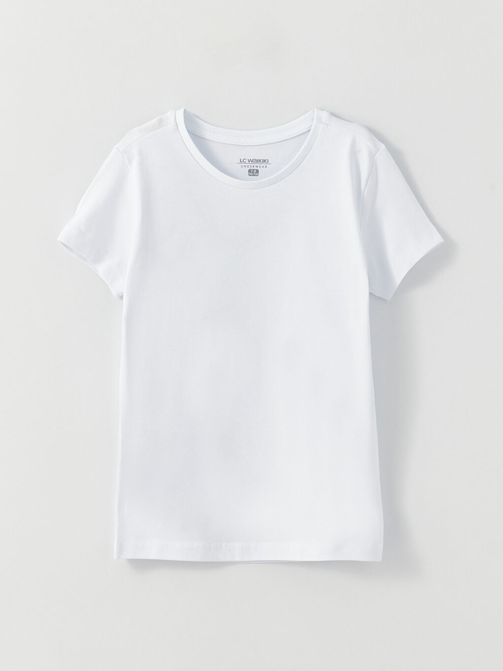 Beyaz Bisiklet Yaka Kısa Kollu Erkek Çocuk Atlet