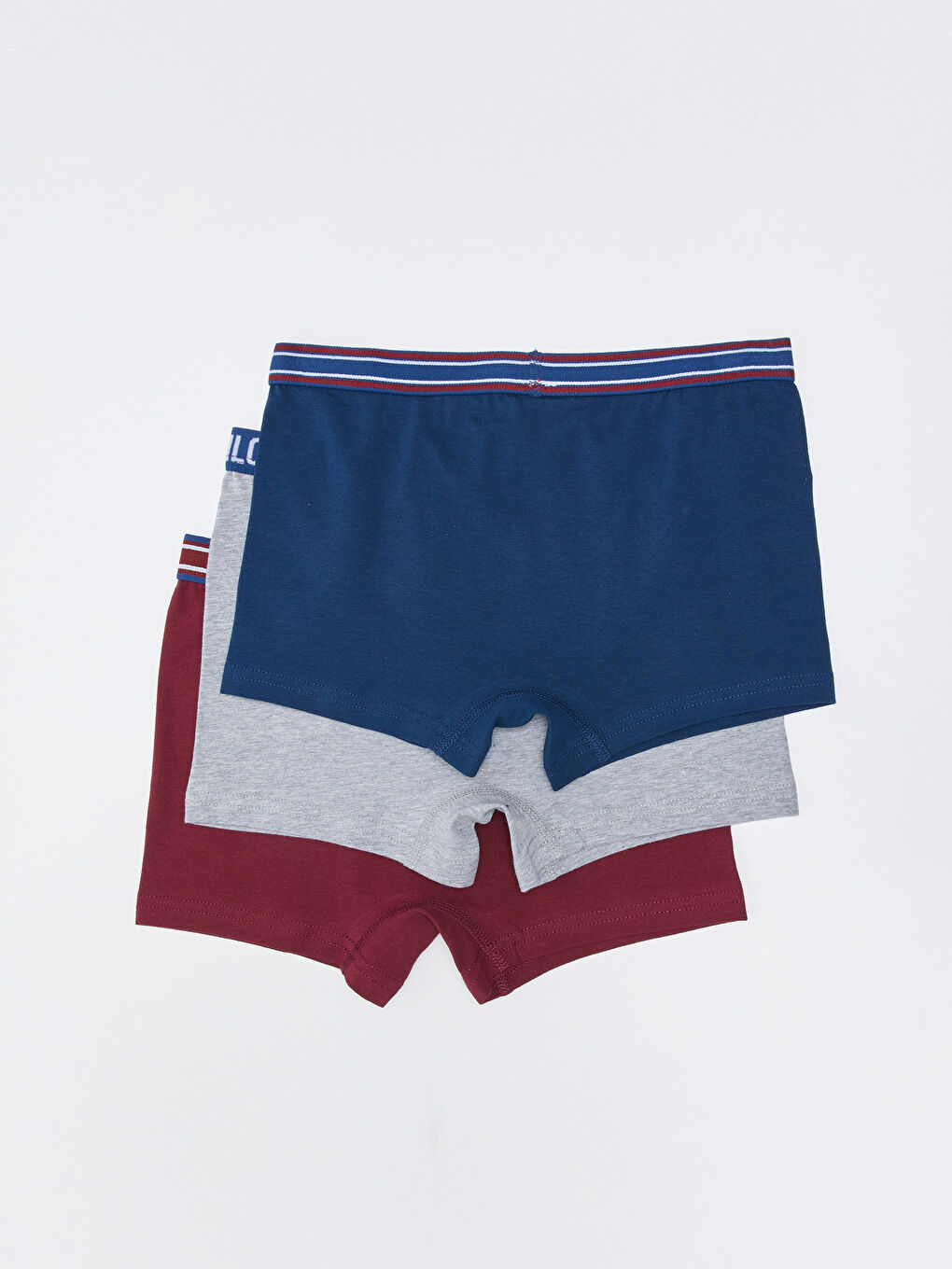 Bordo Baskılı Pamuklu Erkek Çocuk Boxer 3'lü-1