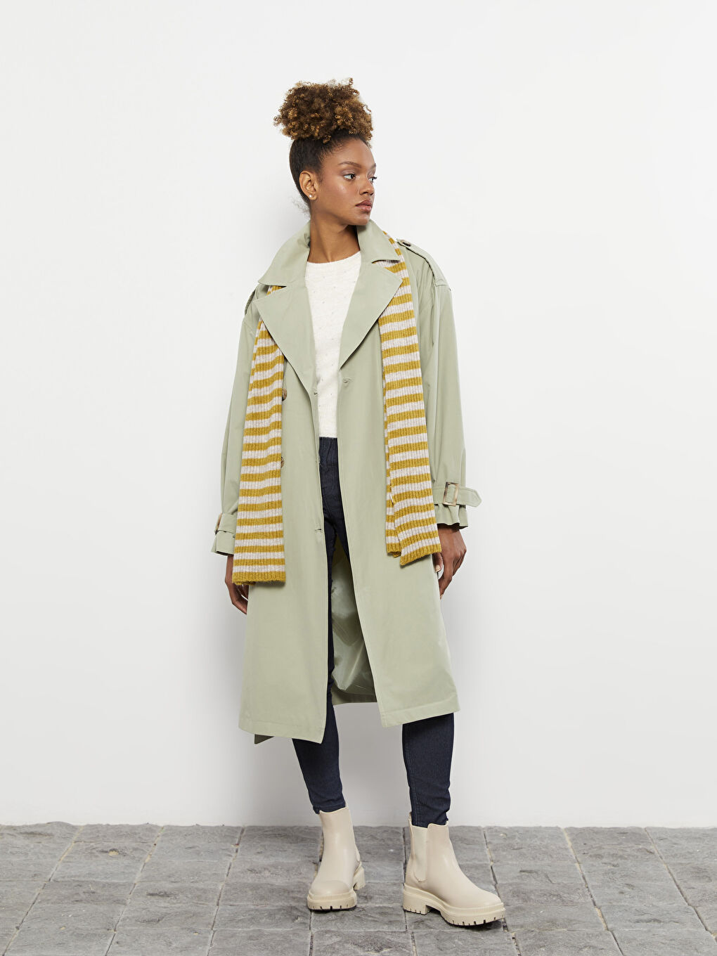 Jacket Collar Straight Long Sleeve Oversize Women's Trench Coat -S30239Z8-S3B