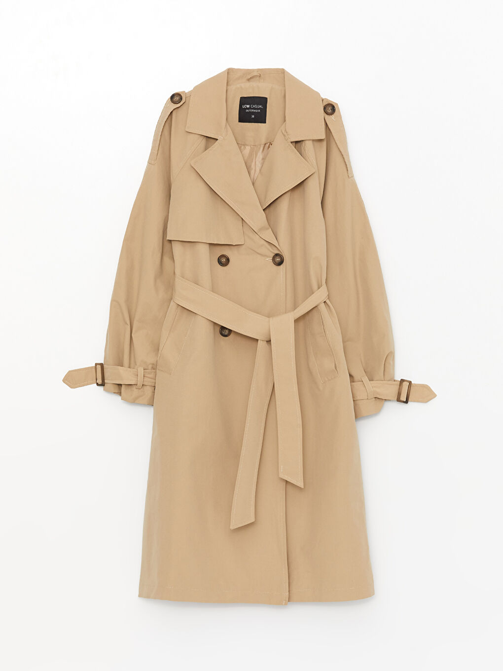 Jacket Collar Regular Long Sleeve Women's Trench Coat -S30240Z8-SKQ