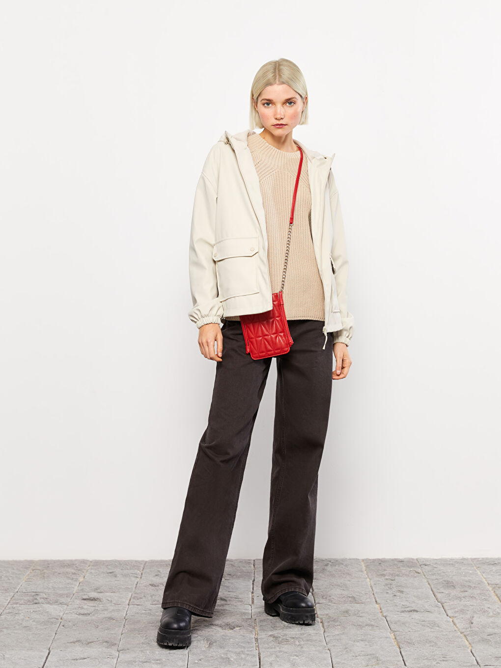 Women's Hooded Plain Raincoat