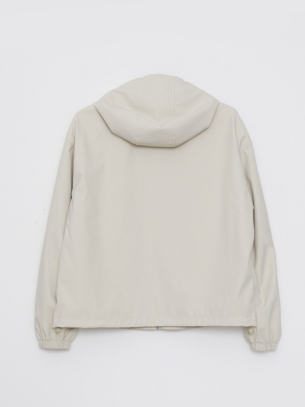 Women's Hooded Plain Raincoat-6