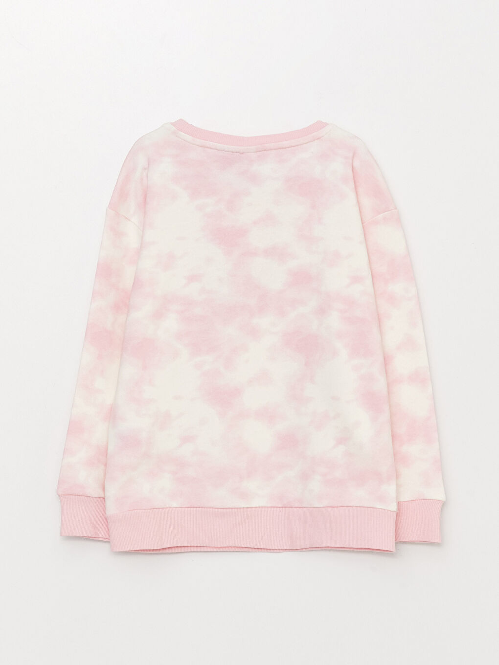 Pembe Bisiklet Yaka Barbie Baskılı Uzun Kollu Kız Çocuk Sweatshirt-1