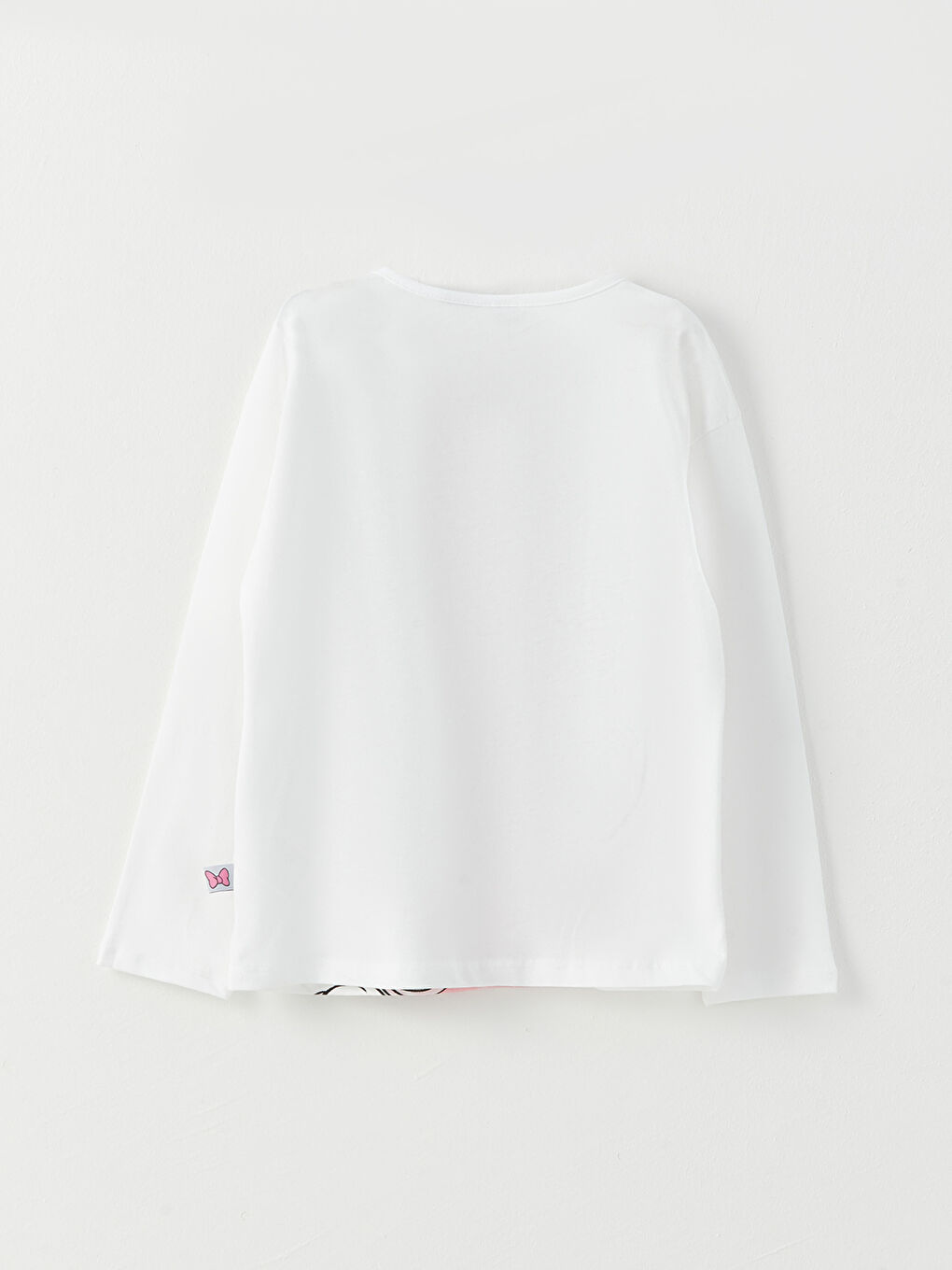 Crew Neck Minnie Mouse Printed Long Sleeve Girls' T-Shirt-1