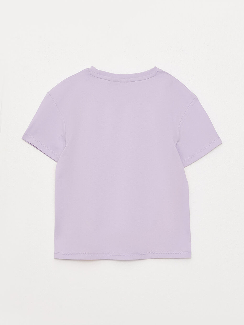 Crew Neck Minnie Mouse and Daisy Duck Printed Short Sleeve Girls' T-Shirt-1