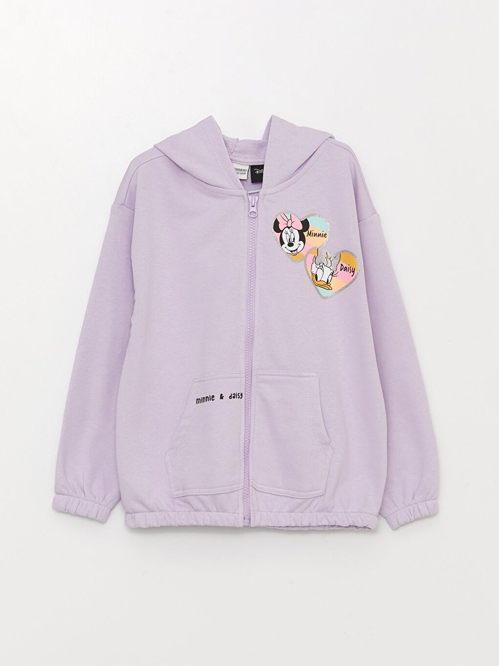 LCW Kids Hoodie Girl Minnie Mouse and Daisy Duck Printed Long Sleeve Zippered Sweatshirt -S30270Z4-G0W