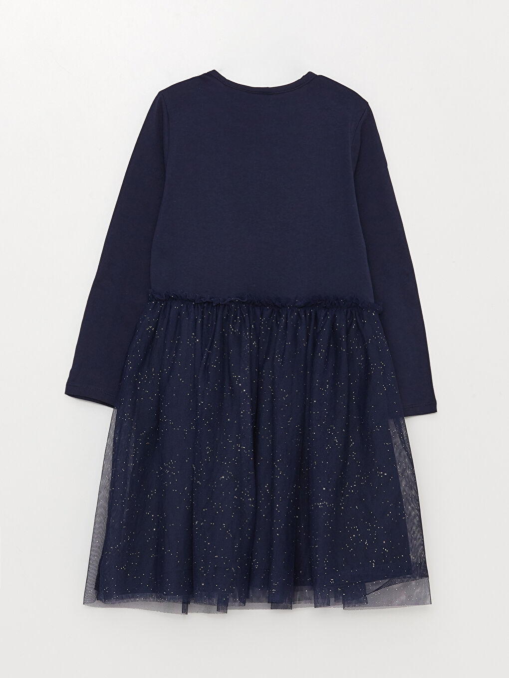 Crew Neck Elsa Printed Long Sleeve Girl Dress -S30282Z4-HFH