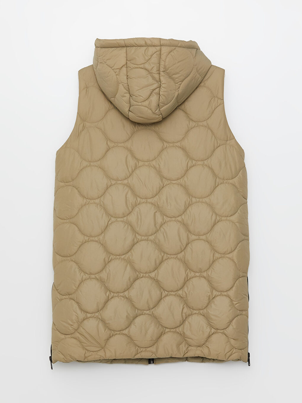 Hooded Self Patterned Women's Vest -S30293Z8-RXB