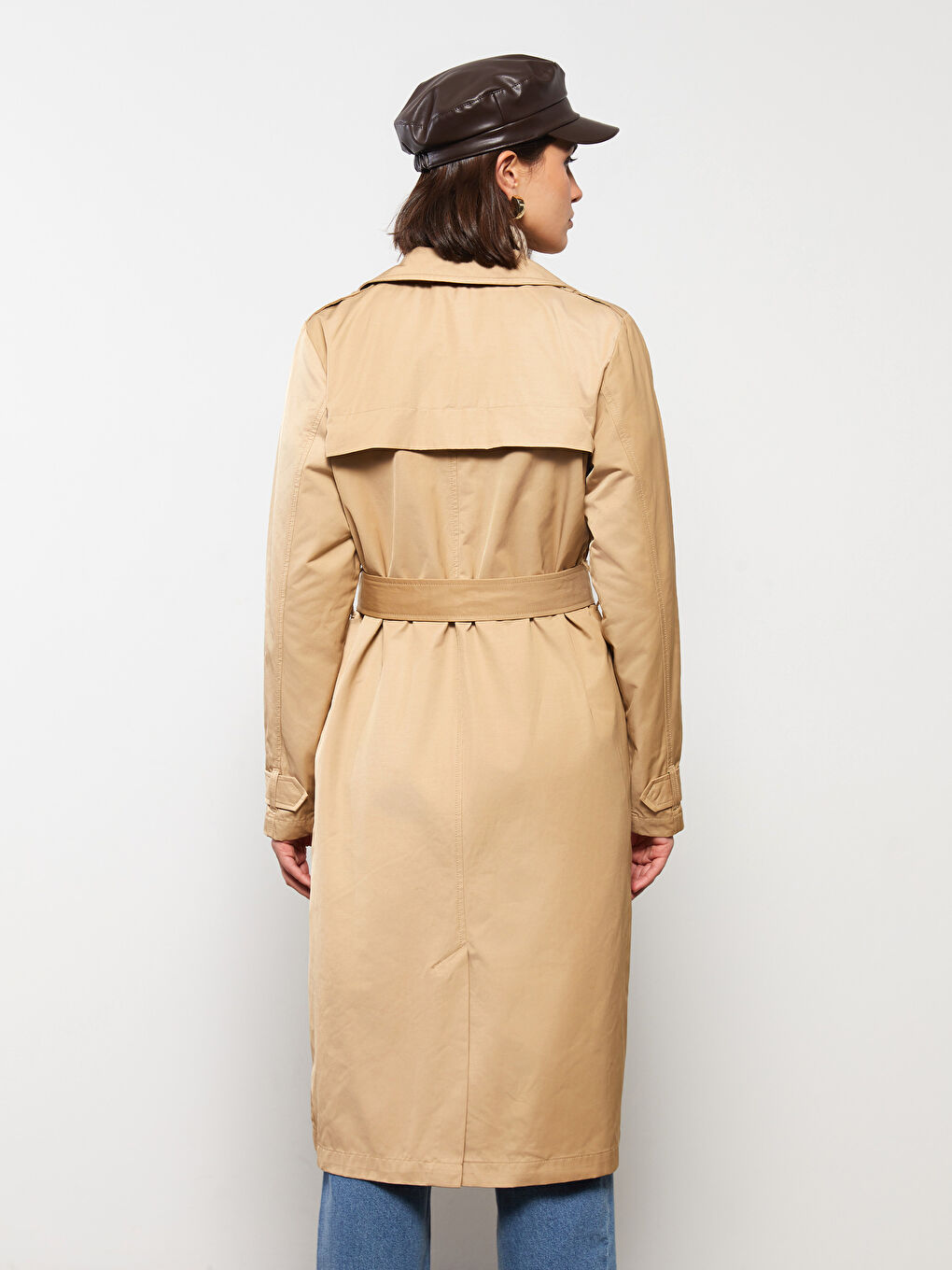 LC Waikiki Jacket Collar Regular Long Sleeve Women's Trench Coat -S30301Z8-JYL