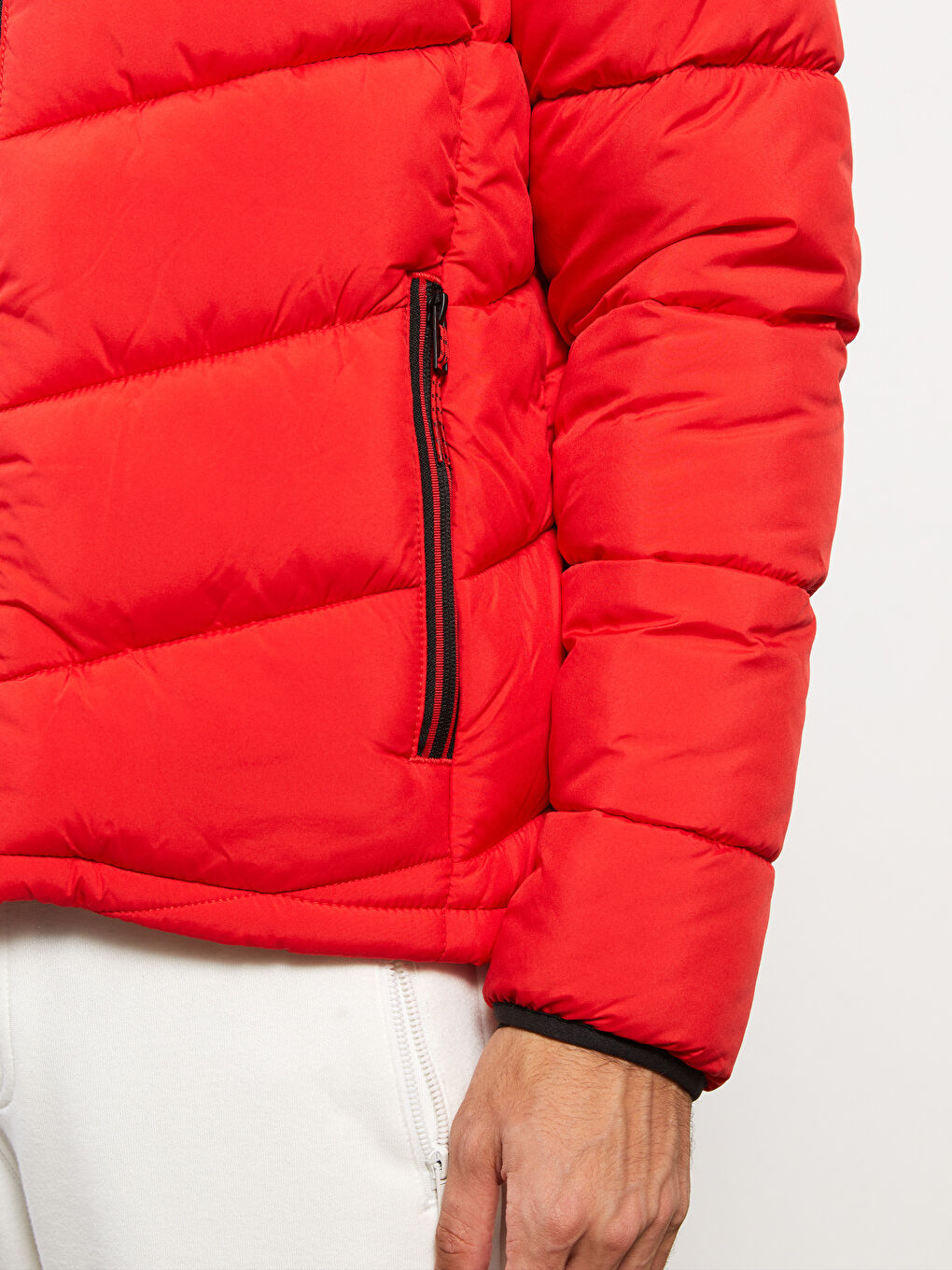 Slim Fit Hooded Men's Puffer Coat -S30312Z8-J4N