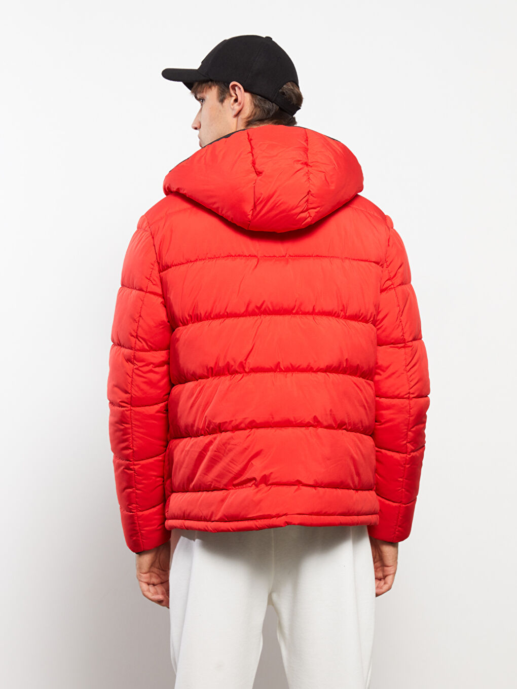 Slim Fit Hooded Men's Puffer Coat -S30312Z8-J4N