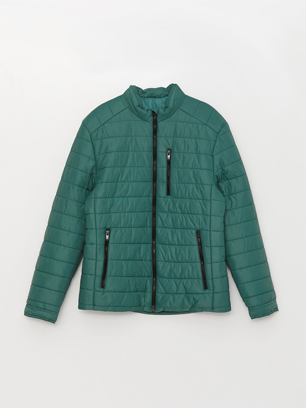 Slim Fit Funnel Neck Men's Puffer Coat-6