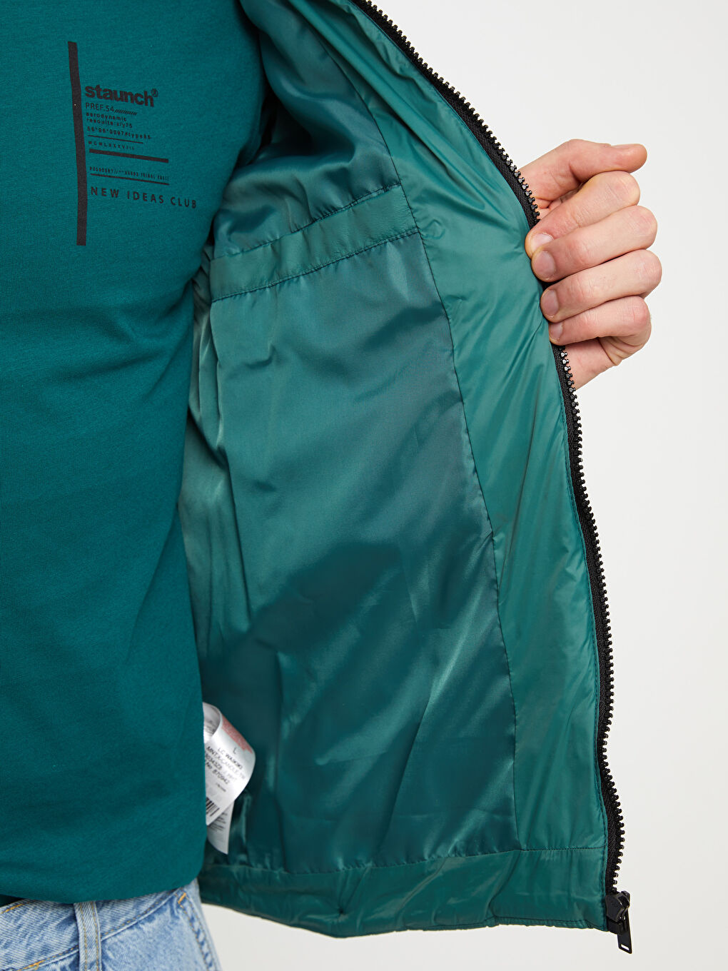 Slim Fit Funnel Neck Men's Puffer Coat-4