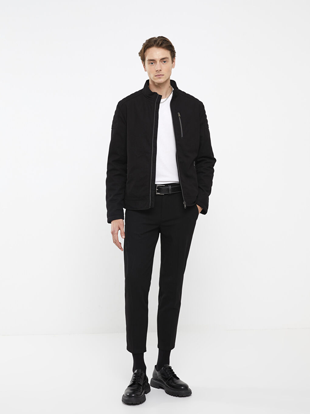 LCW Casual Slim Fit Funnel Neck Men's Coat -S30315Z8-CVL