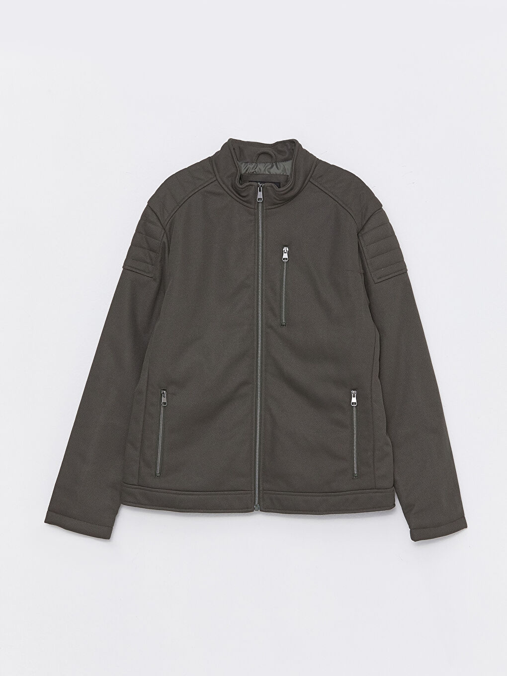 Slim Fit Funnel Neck Men's Coat -S30315Z8-SPM