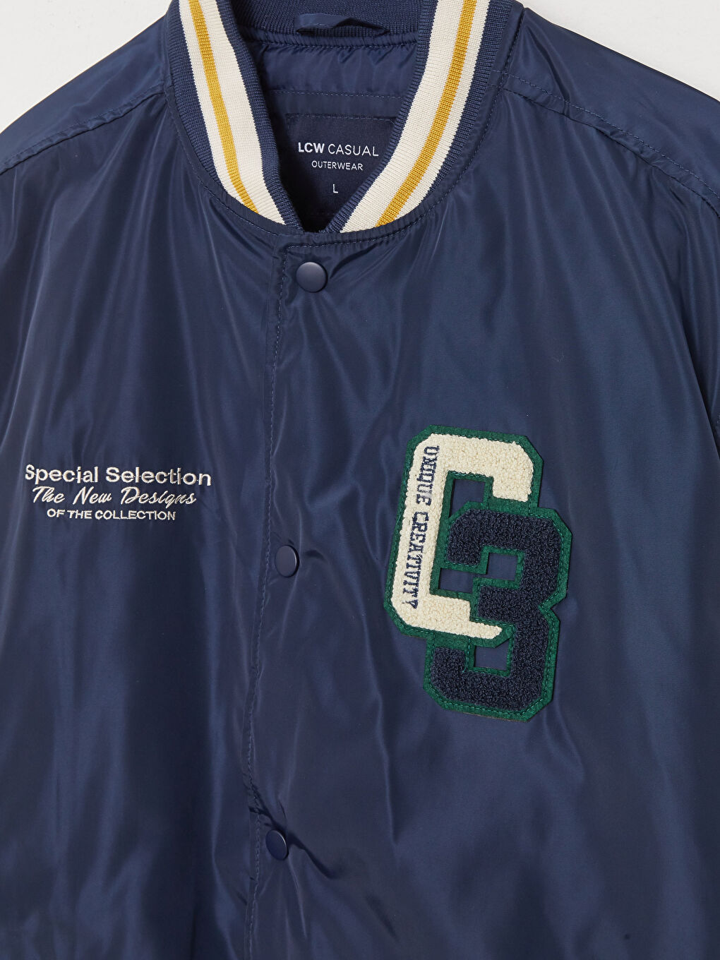 Palton Bomber cu Guler Colegiu Standard Fit pentru Bărbați-7