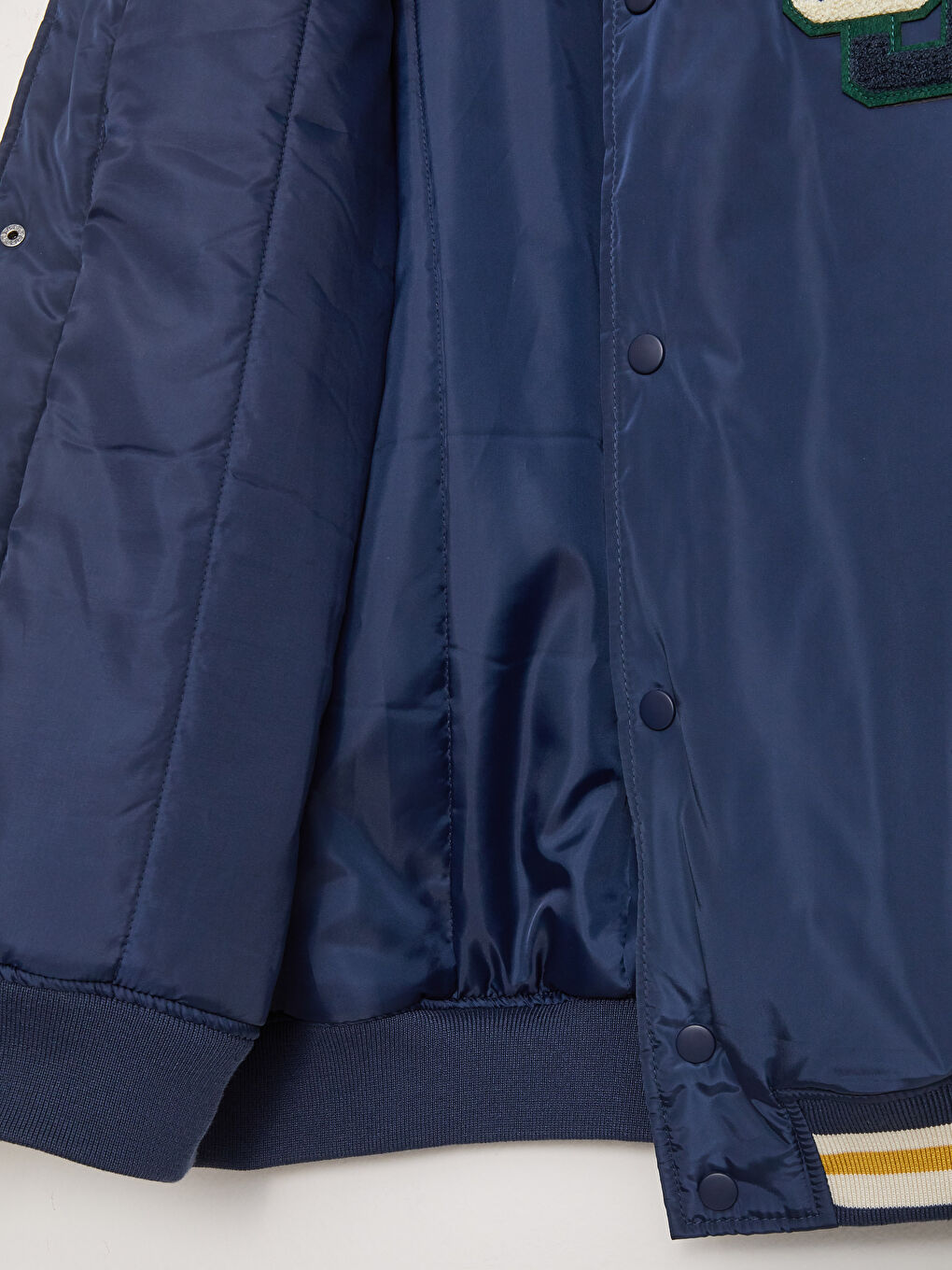 Palton Bomber cu Guler Colegiu Standard Fit pentru Bărbați-8