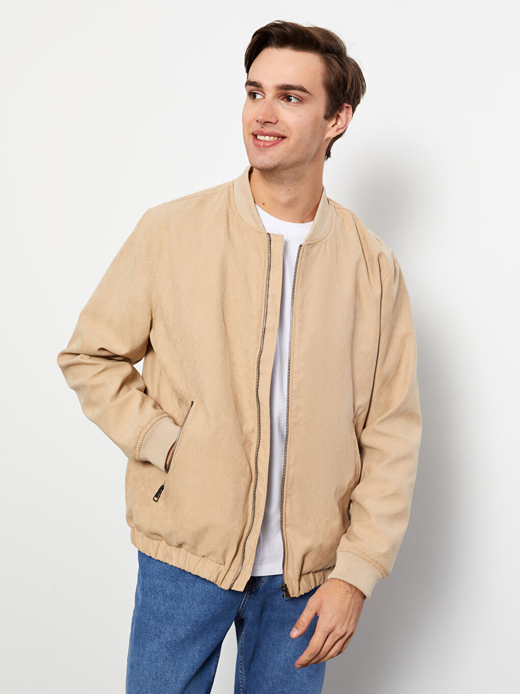 LCW Casual Standard Fit College Collar Bomber Men's Coat -S30323Z8-JJL