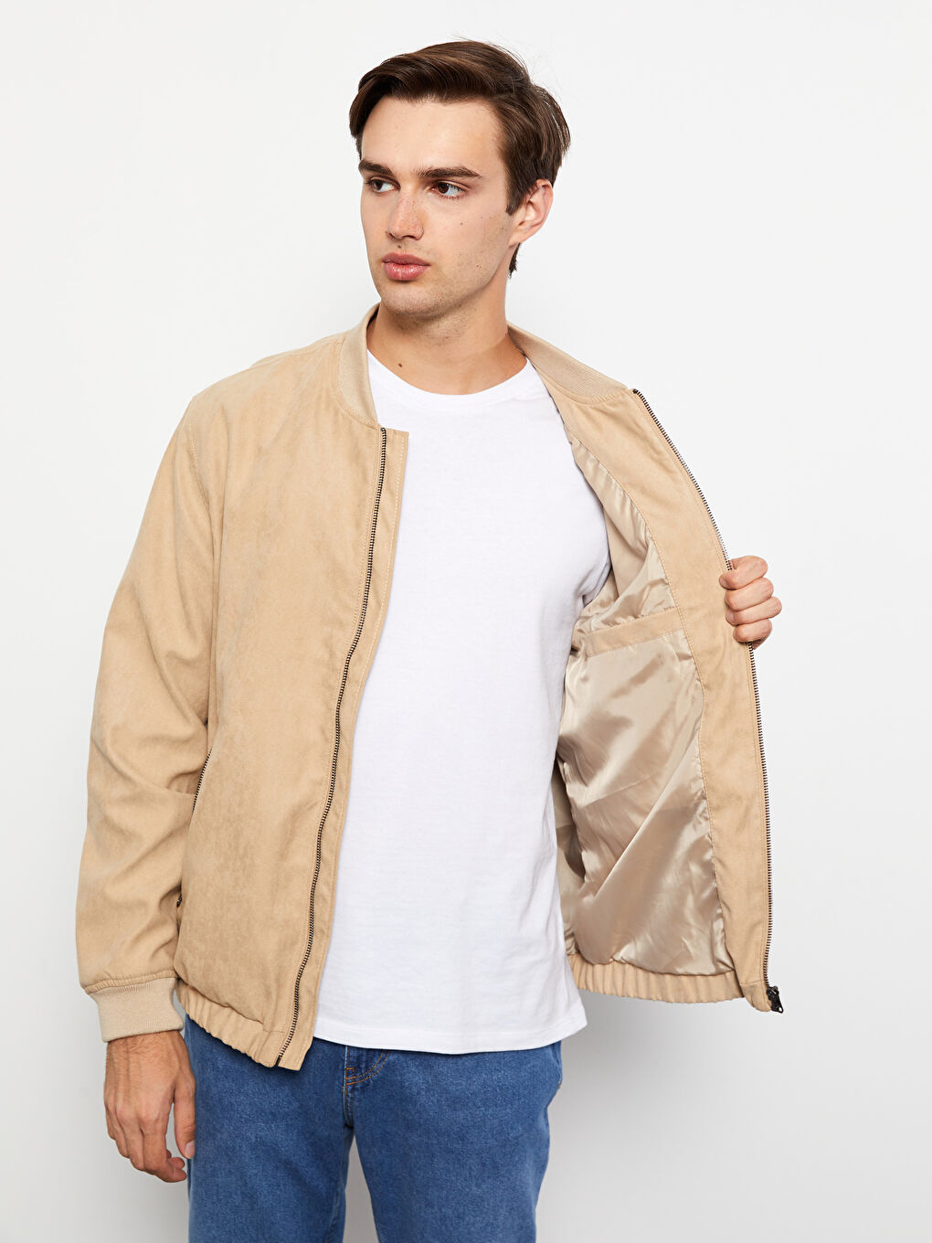 LCW Casual Standard Fit College Collar Bomber Men's Coat -S30323Z8-JJL