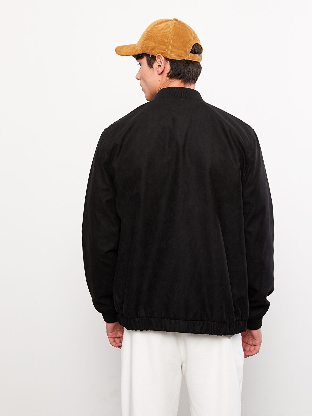 LCW Casual Siyah Standart Kalıp Kolej Yaka Erkek Bomber Mont - 4