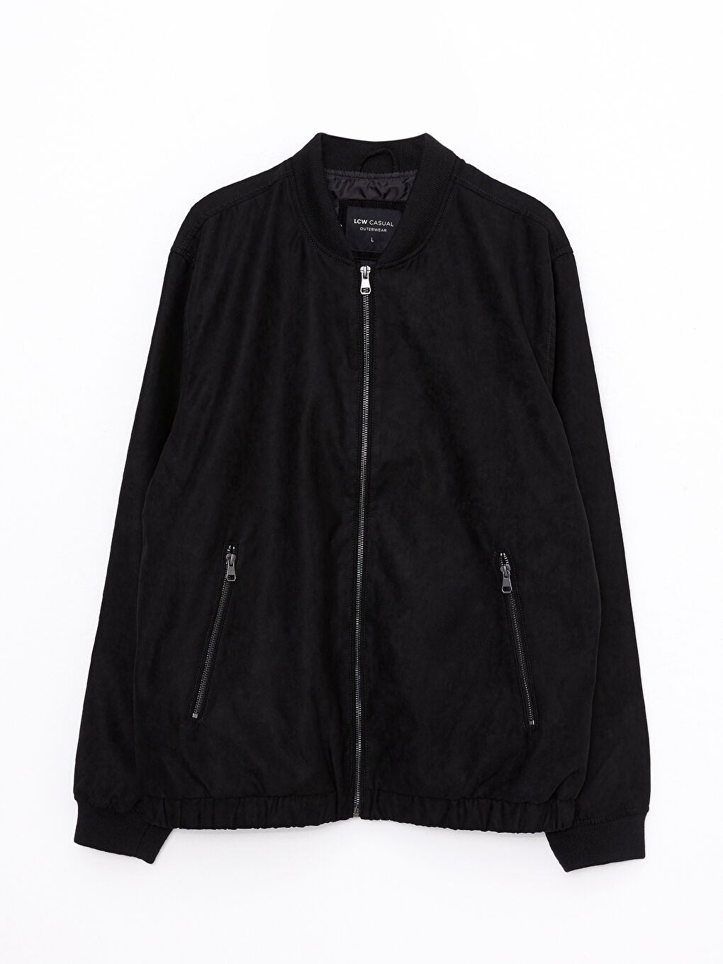 LCW Casual Siyah Standart Kalıp Kolej Yaka Erkek Bomber Mont - 5