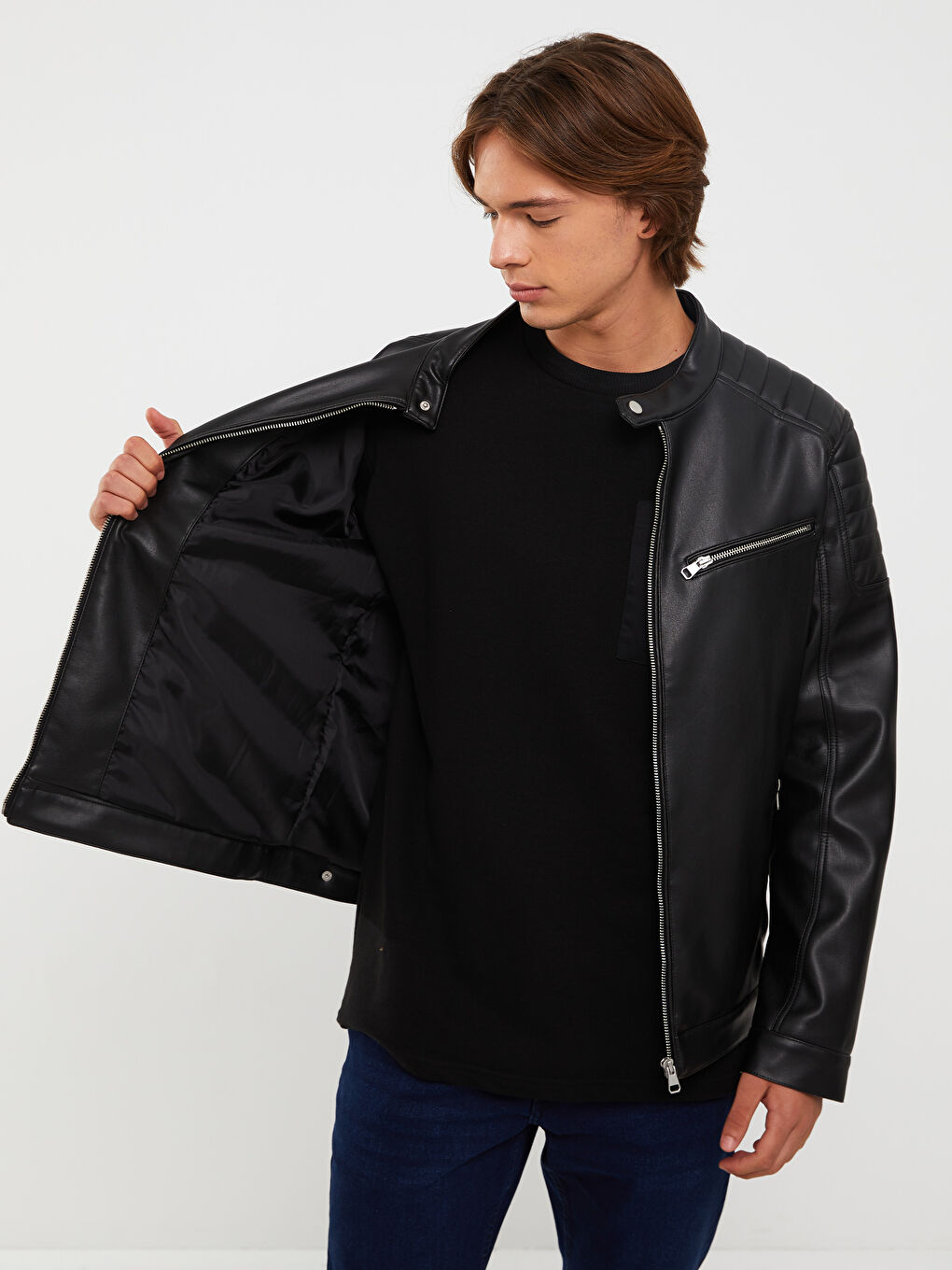 Siyah Aktif Spor Yazı Baskılı Tişört-2