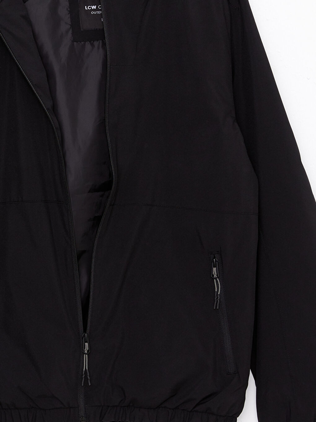 بالطو مطر بفتحة عادية بكابوش للرجال-7