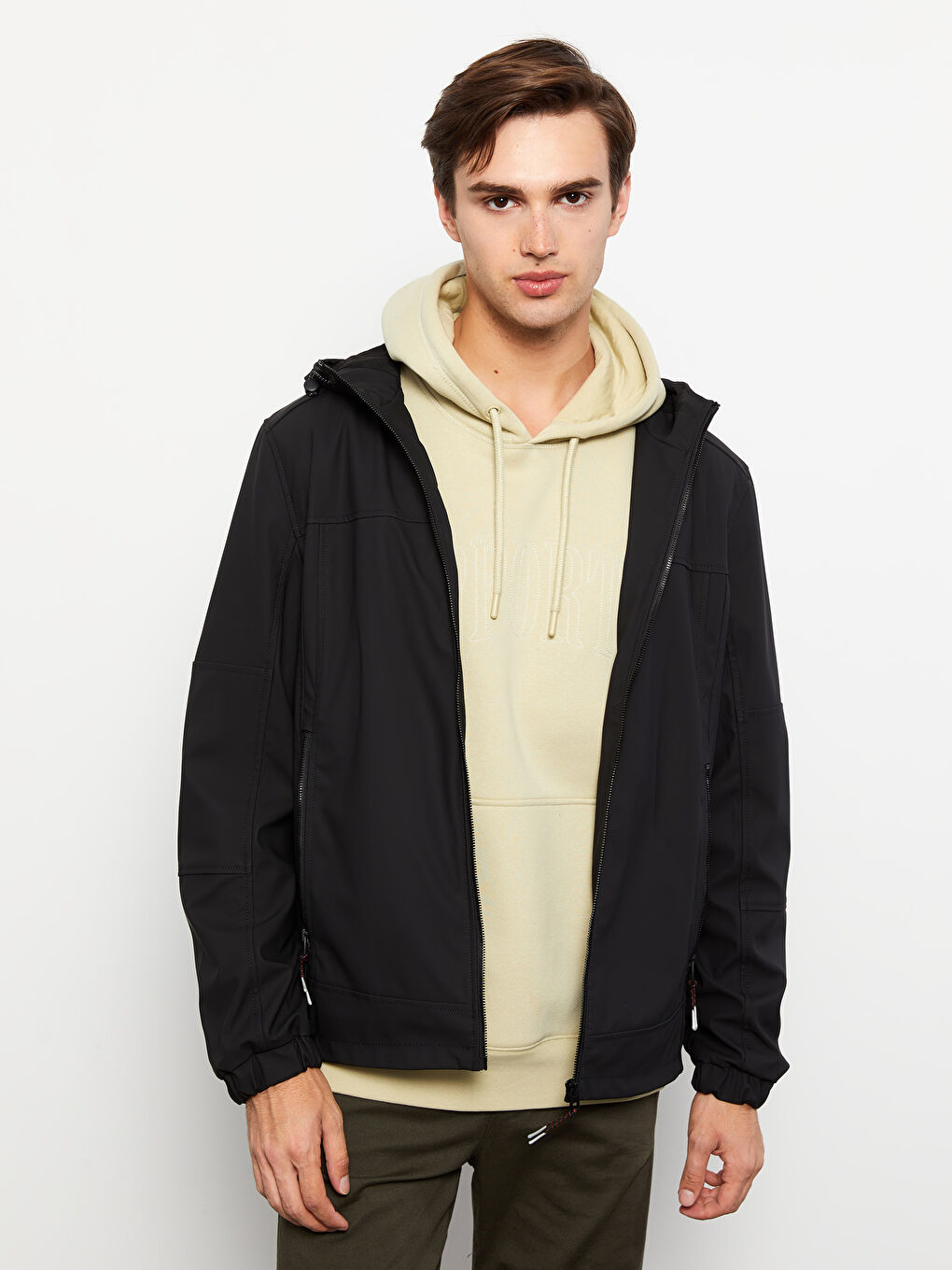 Дождевик с капюшоном стандартного кроя для мужчин