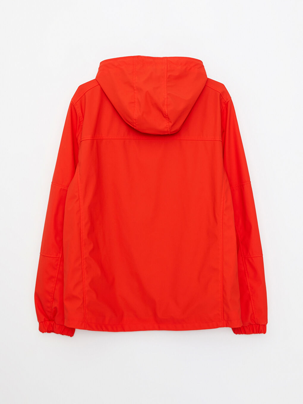 Turuncu Standart Kalıp Kapüşonlu Erkek Yağmurluk-8