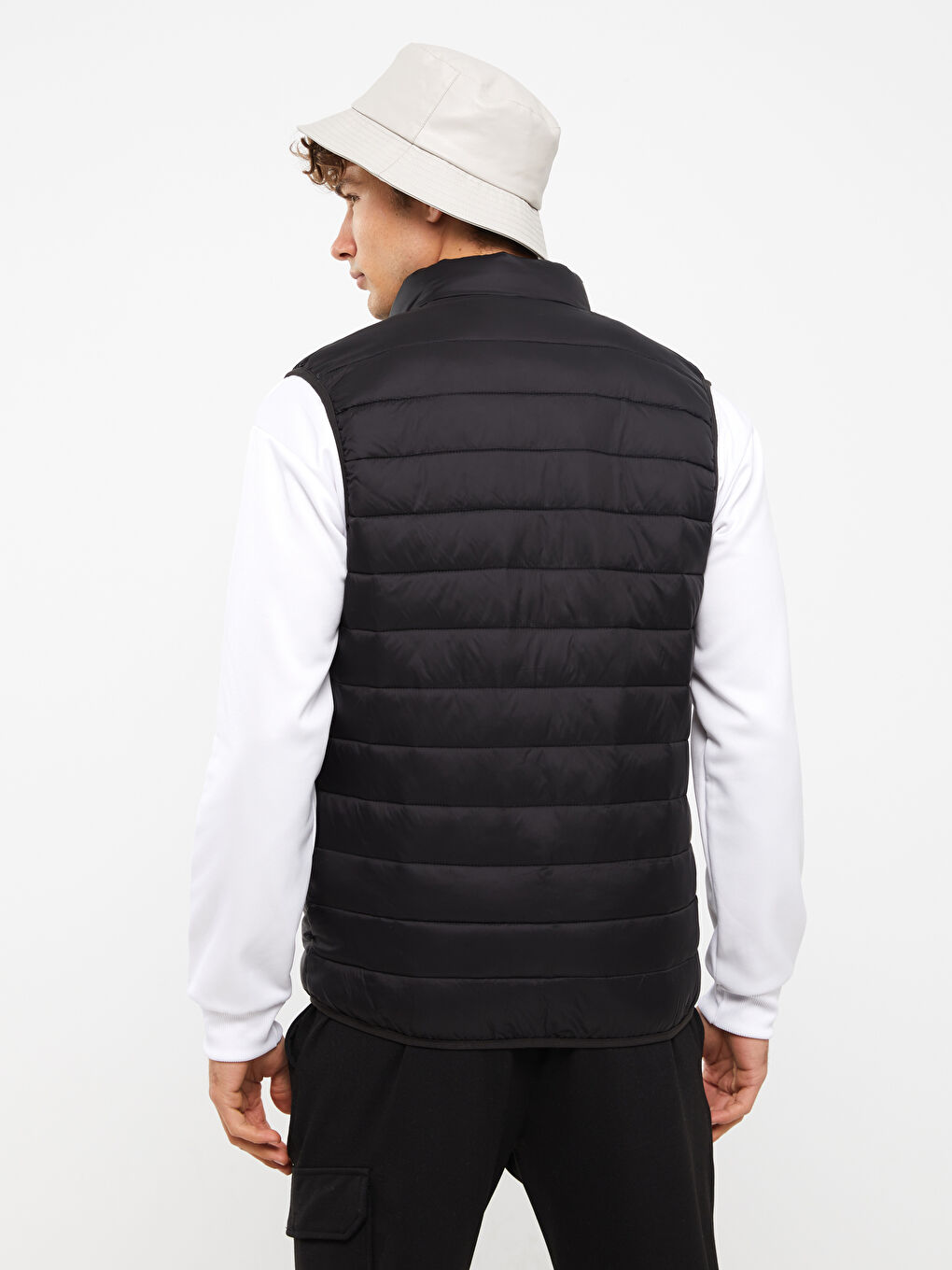 Slim Fit Dik Yaka Erkek Şişme Yelek-4