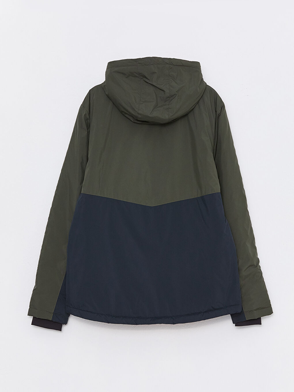 Yeşil Standart Kalıp Kapüşonlu Erkek Mont-6