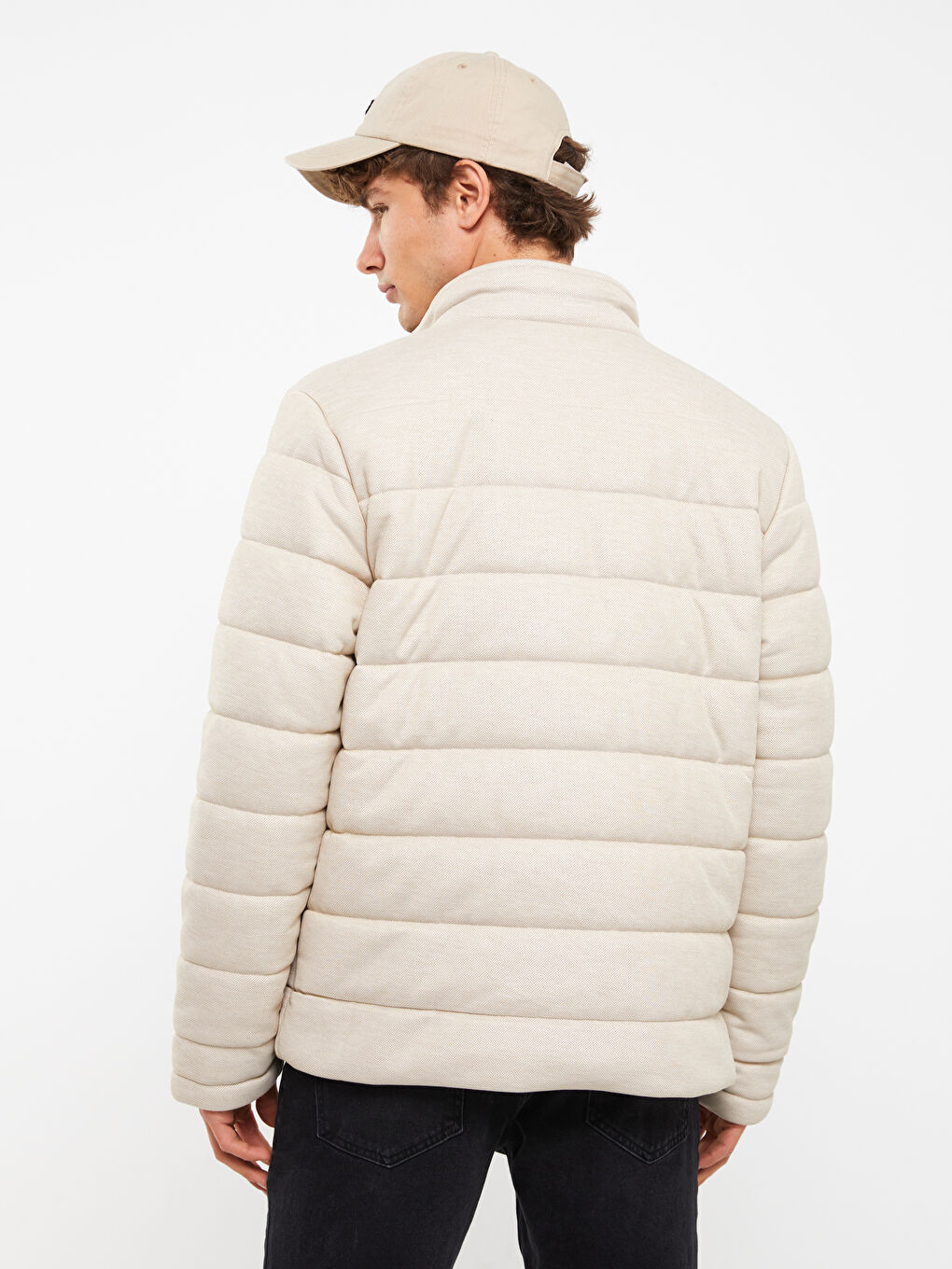 Standard Fit Funnel Neck Men's Puffer Coat -S30339Z8-SPY