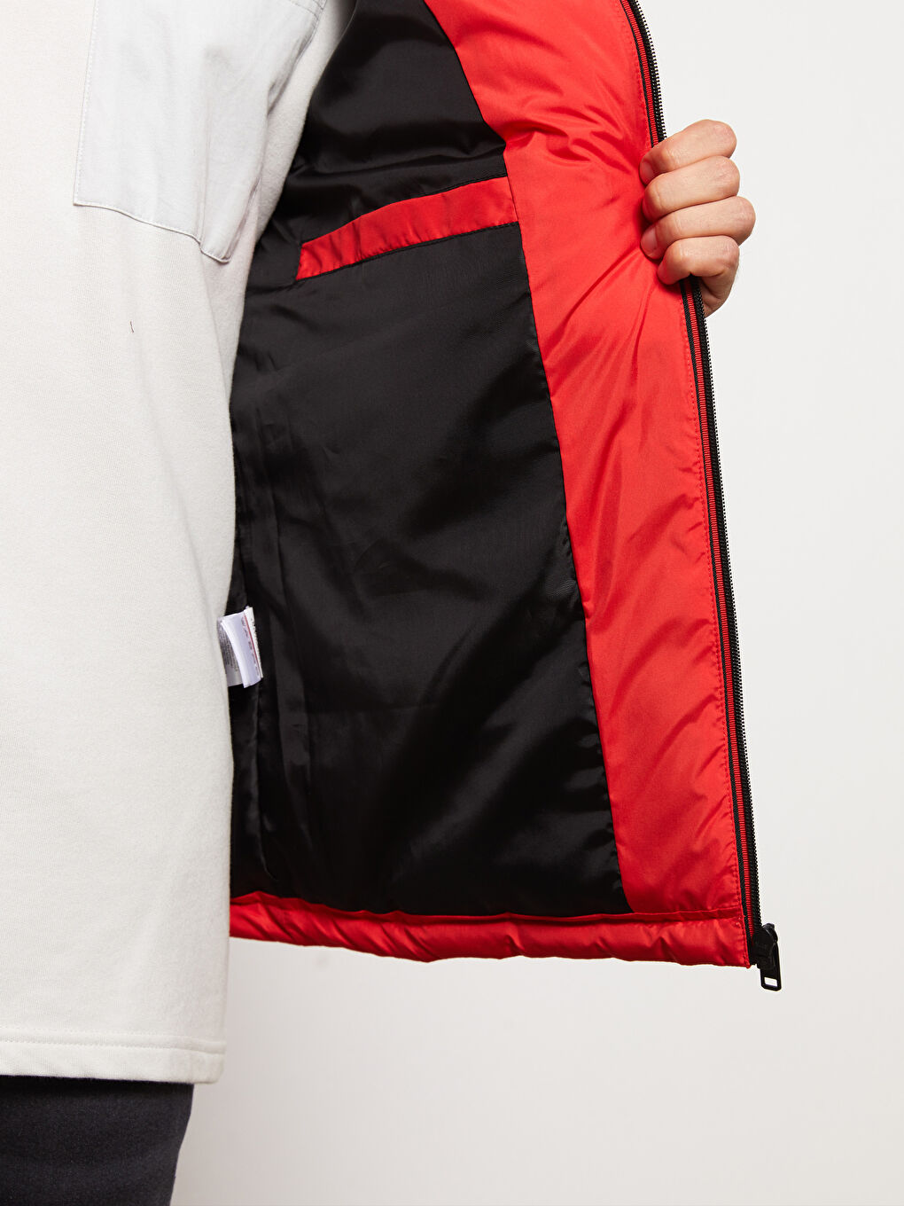 სტანდარტული ჭრა კაპიუშონიანი მამაკაცის დუტის ქურთუკი-5