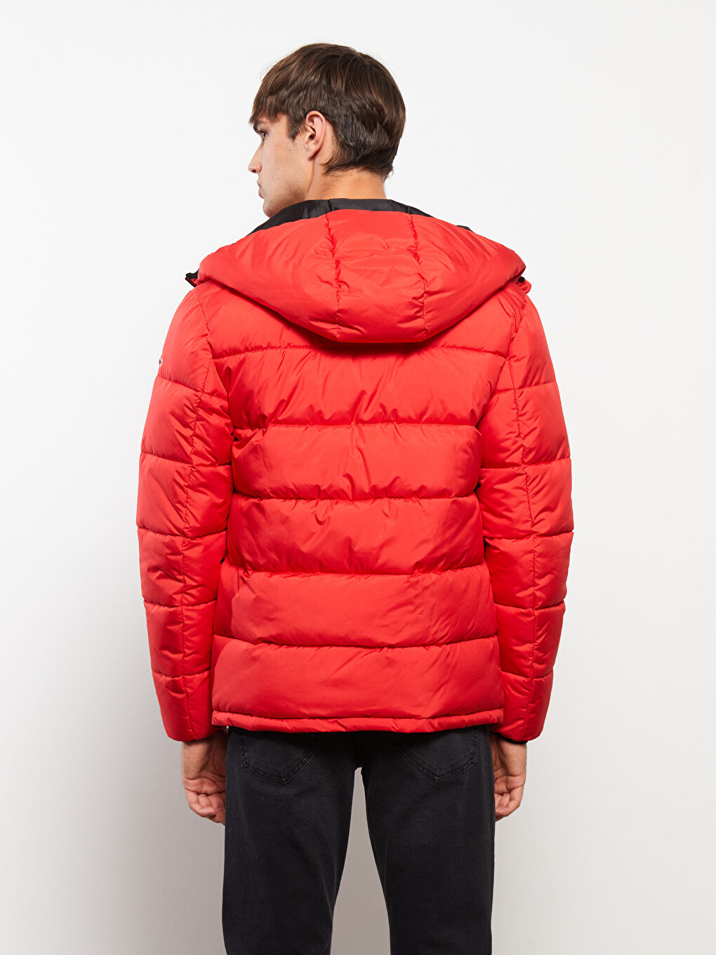 სტანდარტული ჭრა კაპიუშონიანი მამაკაცის დუტის ქურთუკი-6