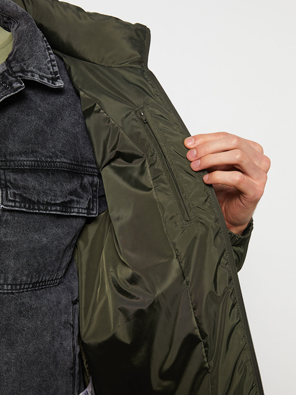 LCW Casual Standard Fit Funnel Neck Men's Puffer Coat -S30341Z8-HCZ