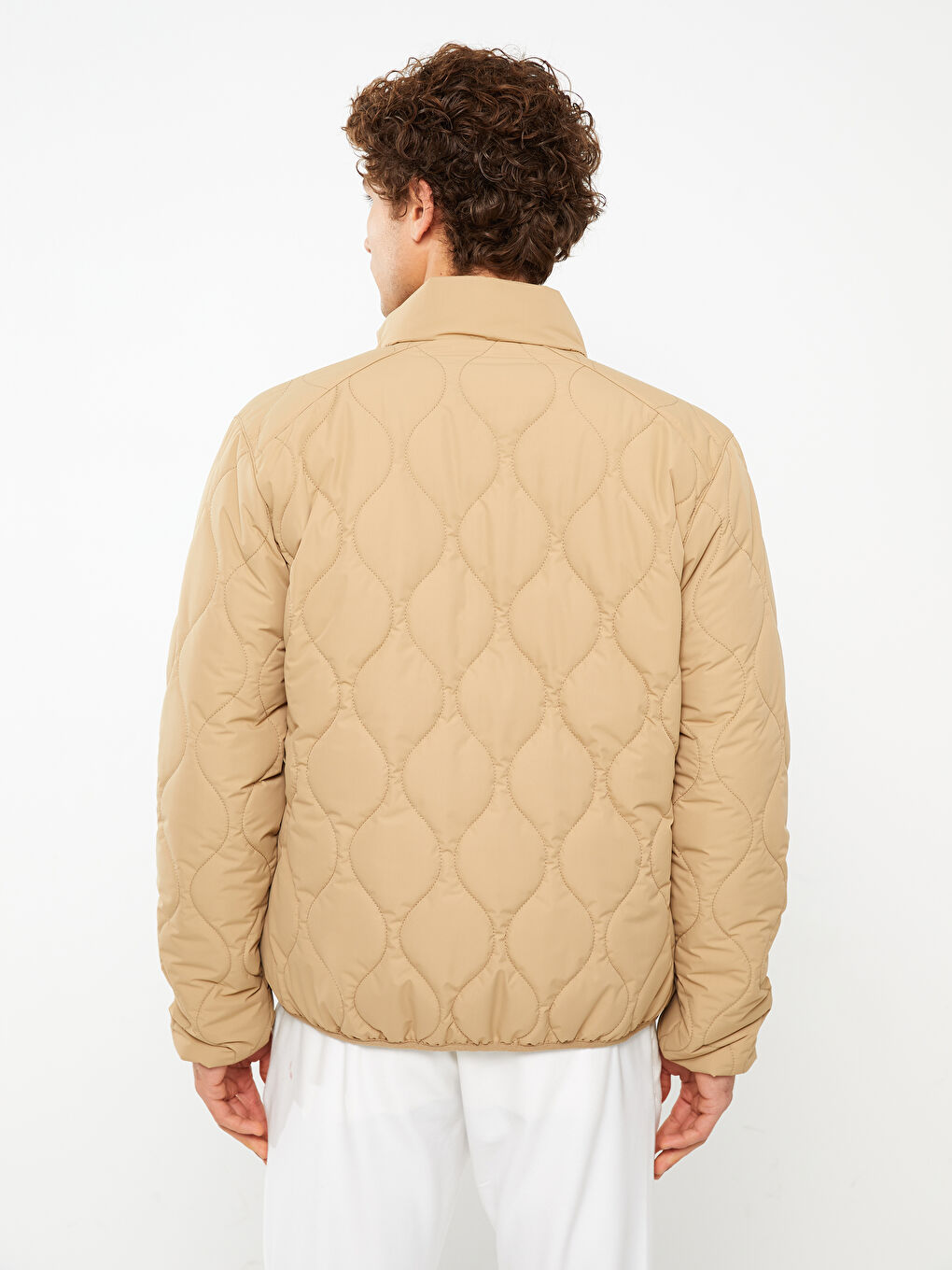 Standard Fit Funnel Neck Men's Puffer Coat-5