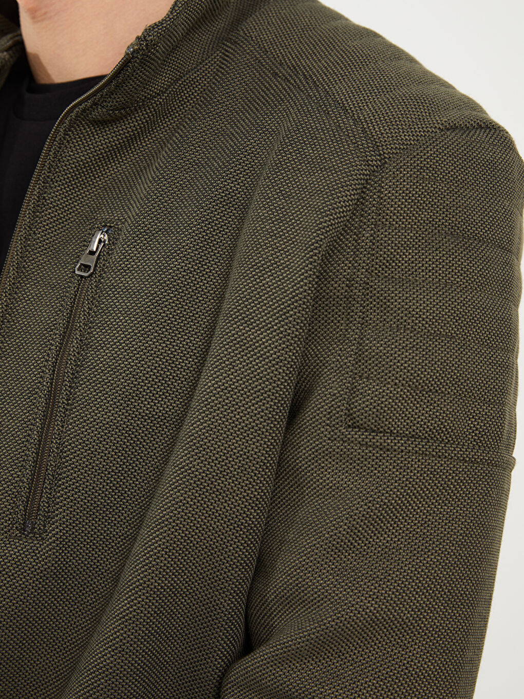 Slim Fit Dik Yaka Erkek Mont-4