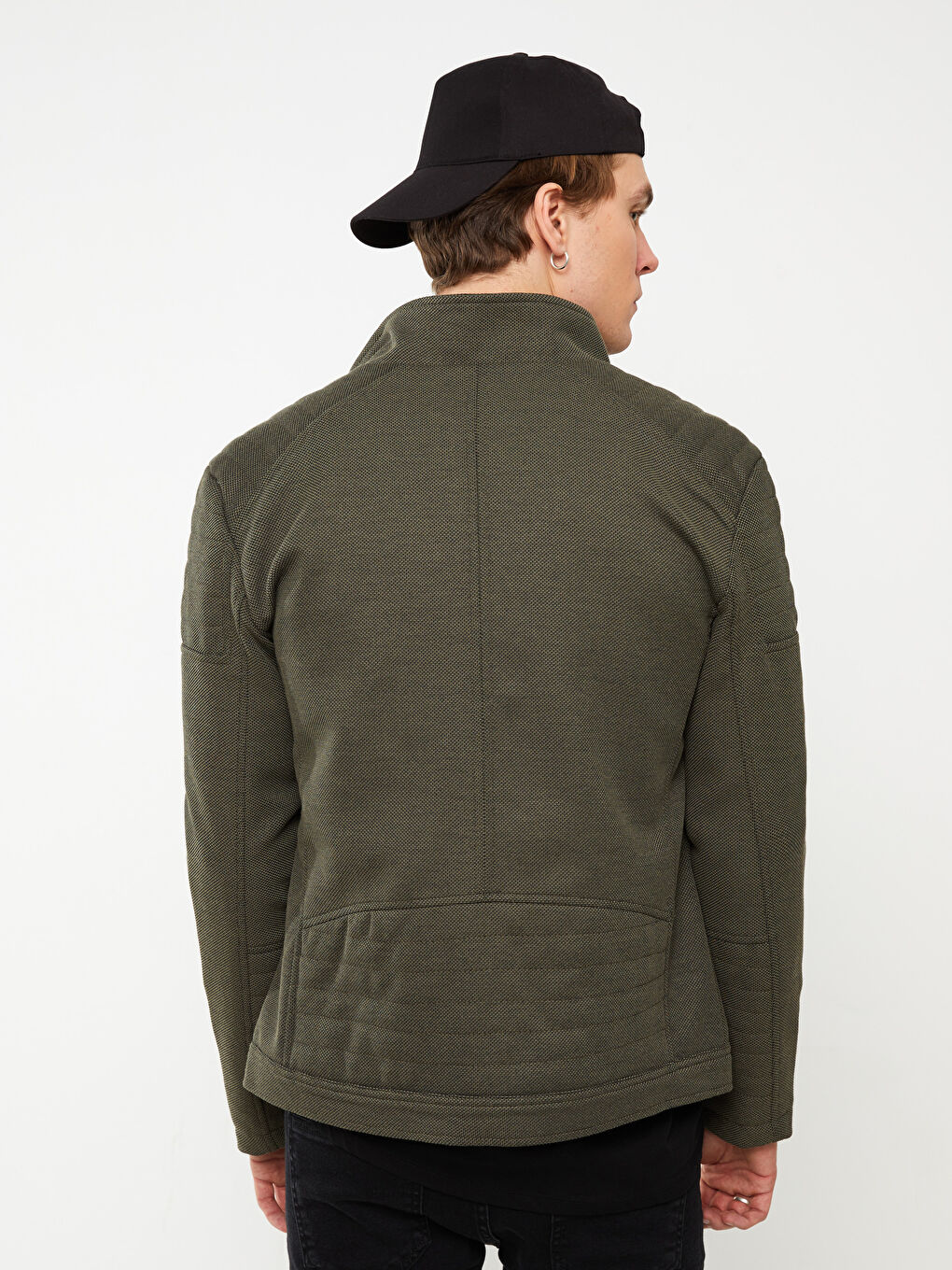 Slim Fit Dik Yaka Erkek Mont-6