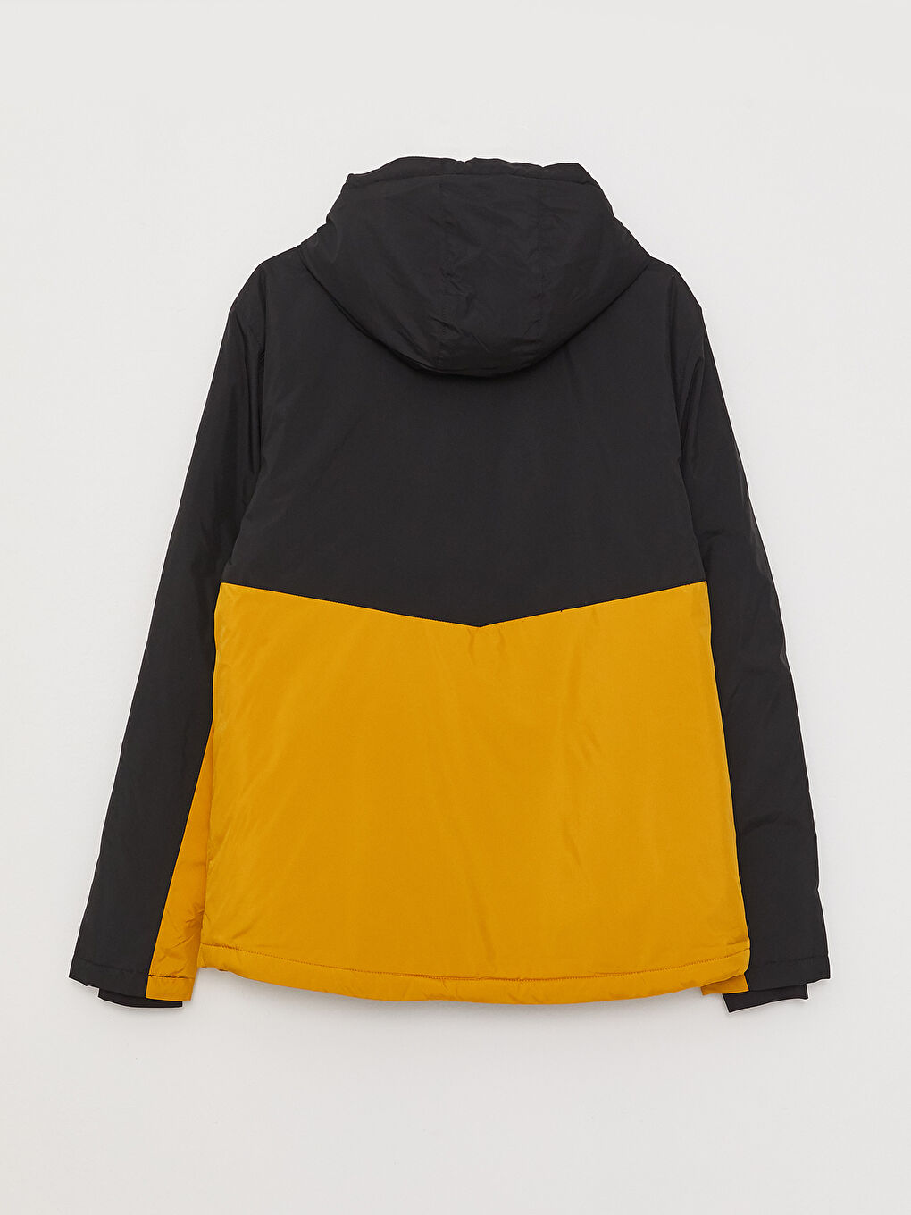 Sarı Standart Kalıp Kapüşonlu Erkek Yağmurluk-6