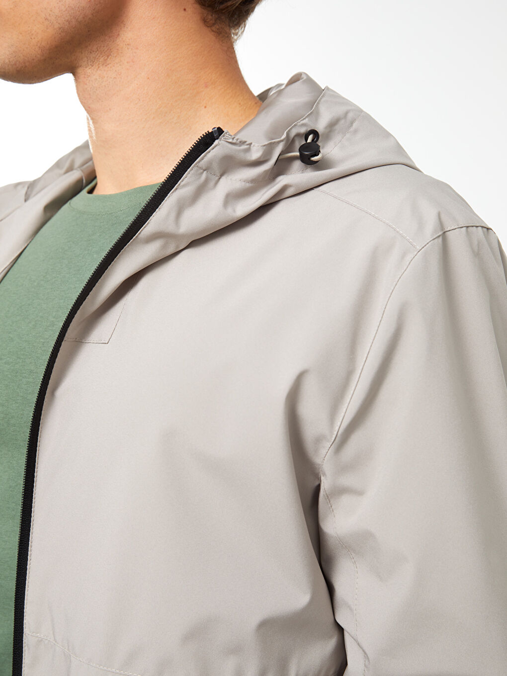 Standard Fit Hooded Men's Raincoat -S30353Z8-CV3