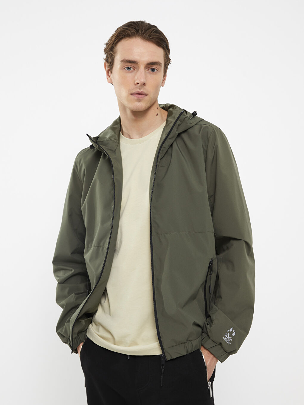 Regular Fit Hooded Men's Raincoat -S30353Z8-HCZ