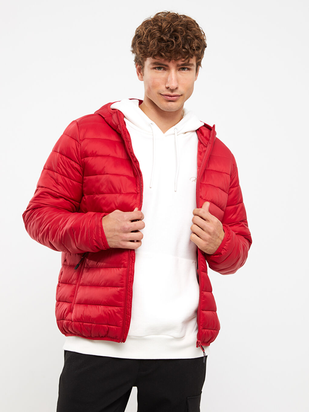 LCW Casual Slim Fit Hooded Men's Puffer Coat -S30360Z8-HKD