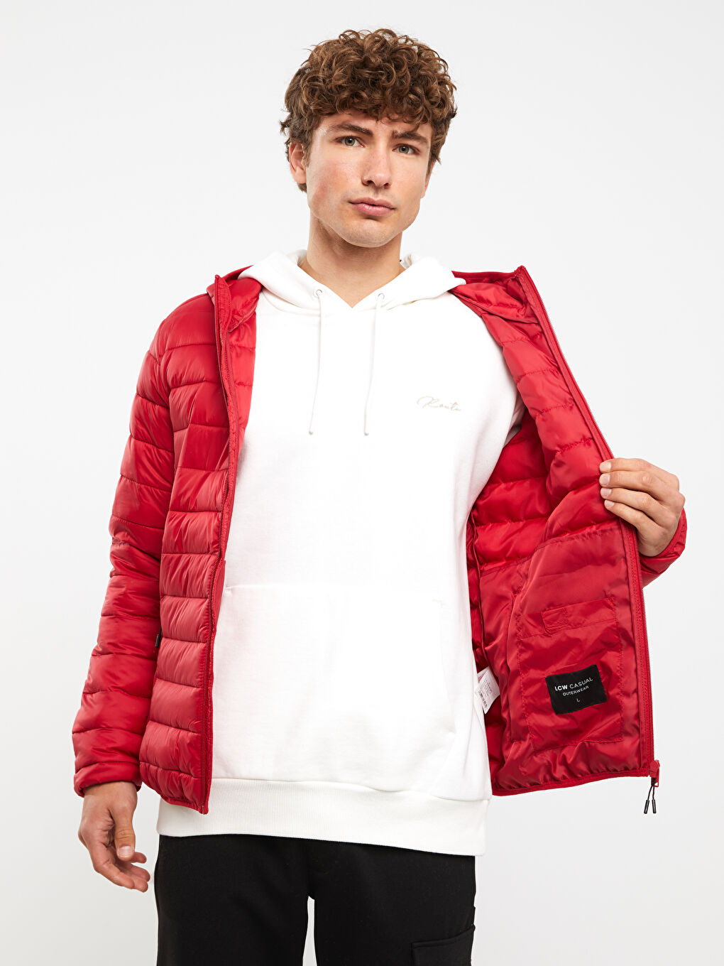 LCW Casual Slim Fit Hooded Men's Puffer Coat -S30360Z8-HKD