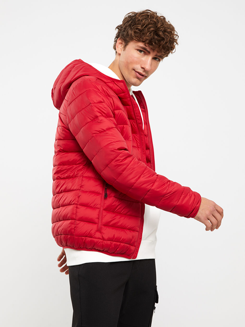 LCW Casual Slim Fit Hooded Men's Puffer Coat -S30360Z8-HKD
