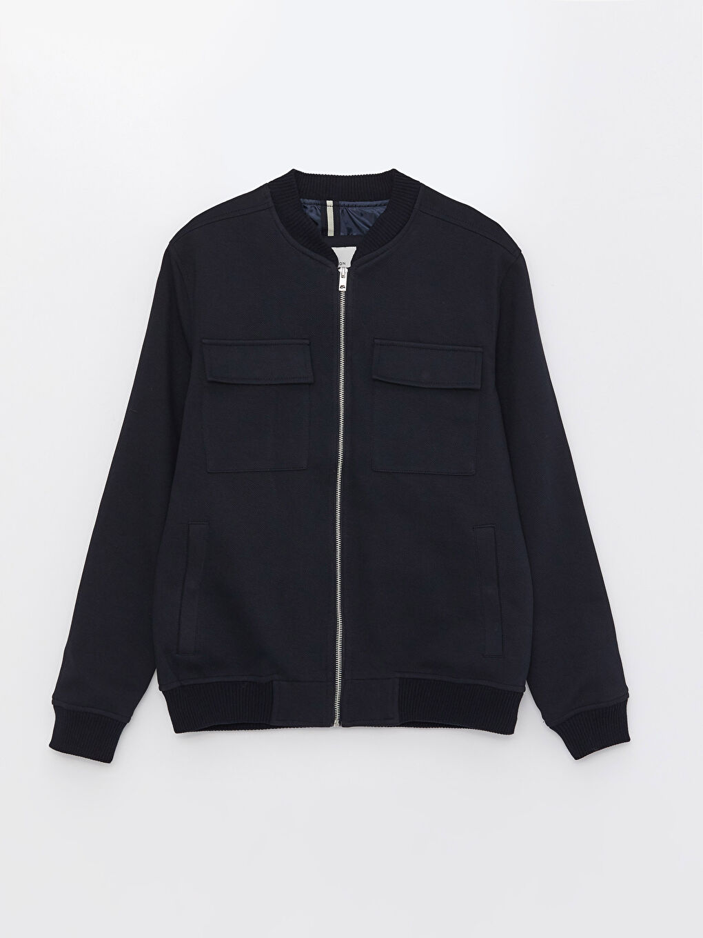 Lacivert Slim Fit Kolej Yaka Erkek Mont-5