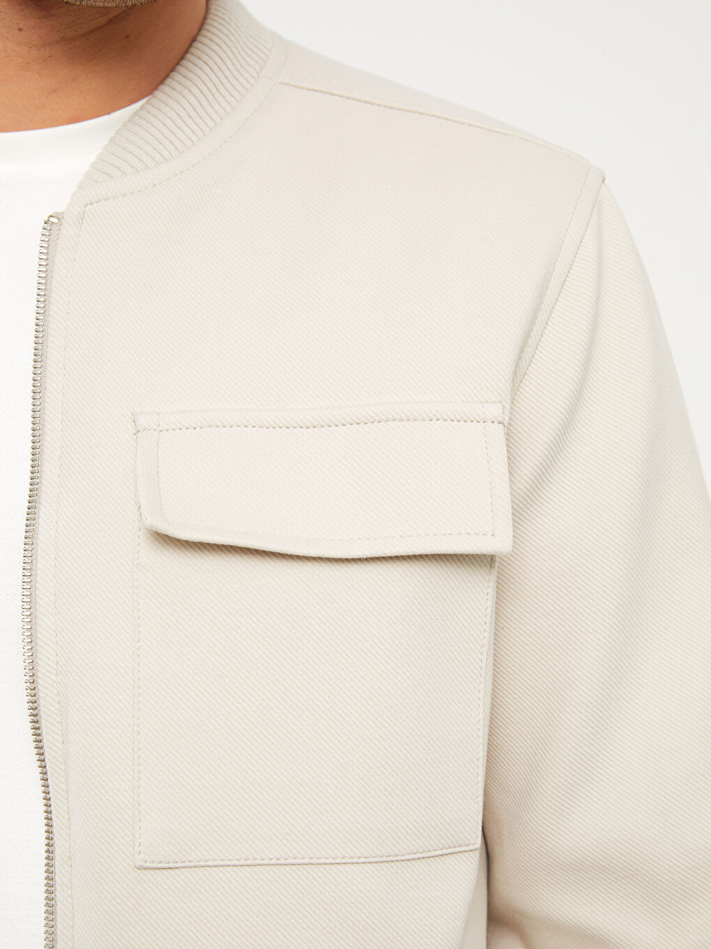 Slim Fit College Collar Men's Coat-2