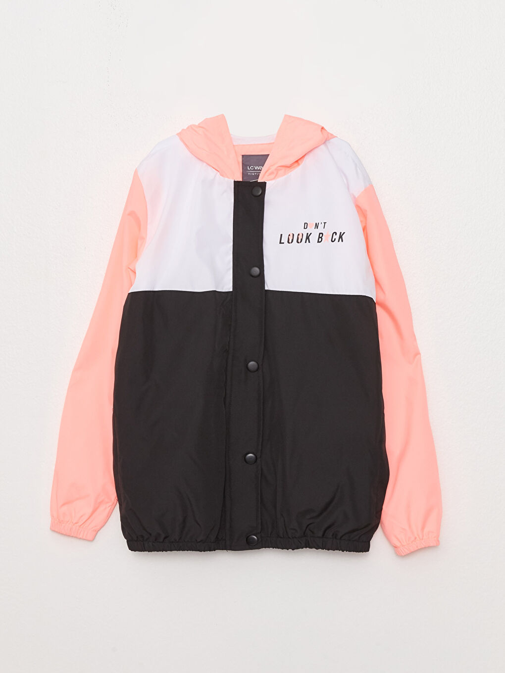 Hooded Color Block Girl's Coat -S30382Z4-CVL